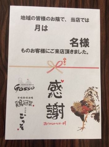 感謝ボード
